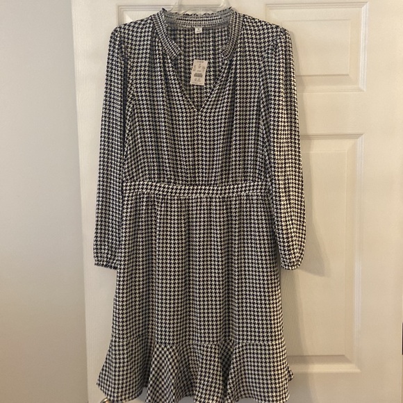 J.CREW LONG SLEEVE WOMENS DRESS SIZE 8 BRAND NEW BLACK AND WHITE COMBINATION - Picture 6 of 12
